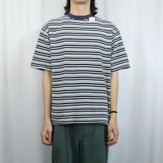 画像2: 90's〜 マルチボーダー柄 Tシャツ (2)