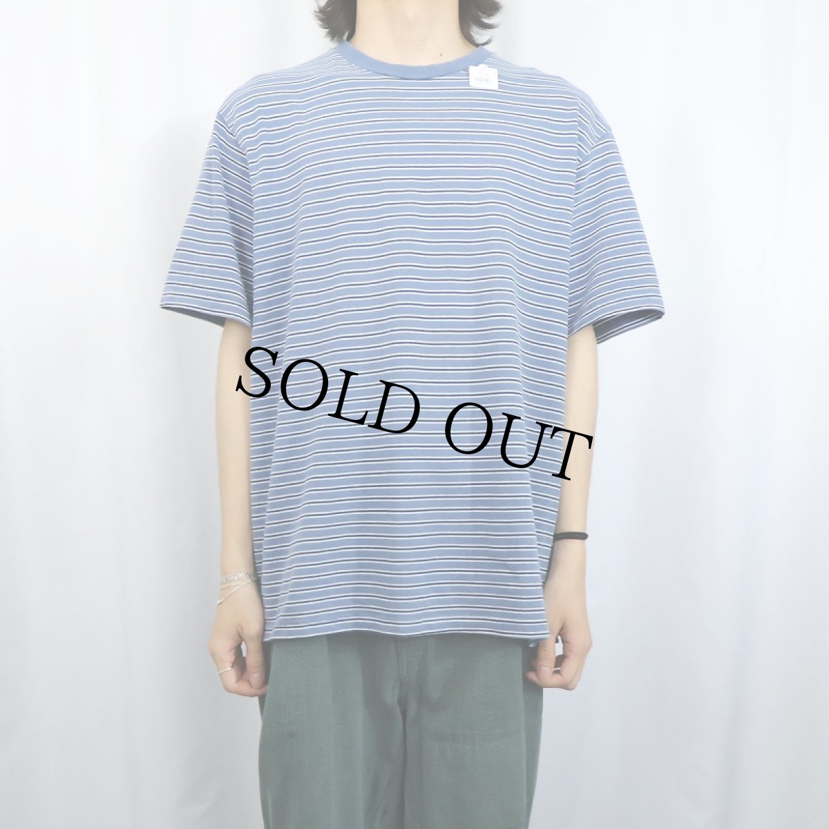 画像2: 90's〜 マルチボーダー柄 Tシャツ (2)