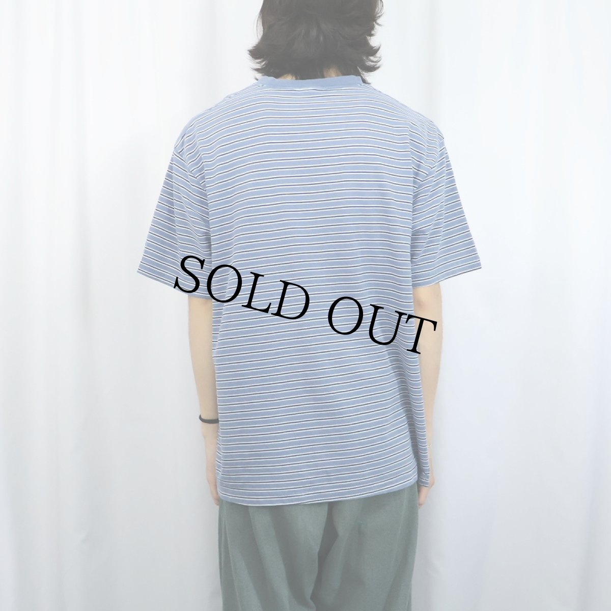画像3: 90's〜 マルチボーダー柄 Tシャツ (3)