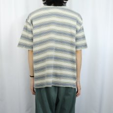 画像3: 90's DOCKERS マルチボーダー柄 Tシャツ L (3)