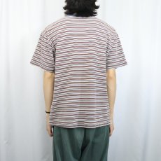 画像3: 90's HOME GROWN USA製 マルチボーダー柄 Tシャツ L (3)