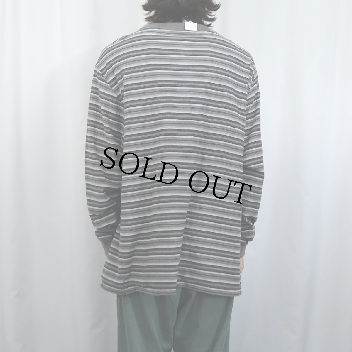 画像3: 90's LANDS' END "SUPER T" マルチボーダー柄 ロンT XL (3)