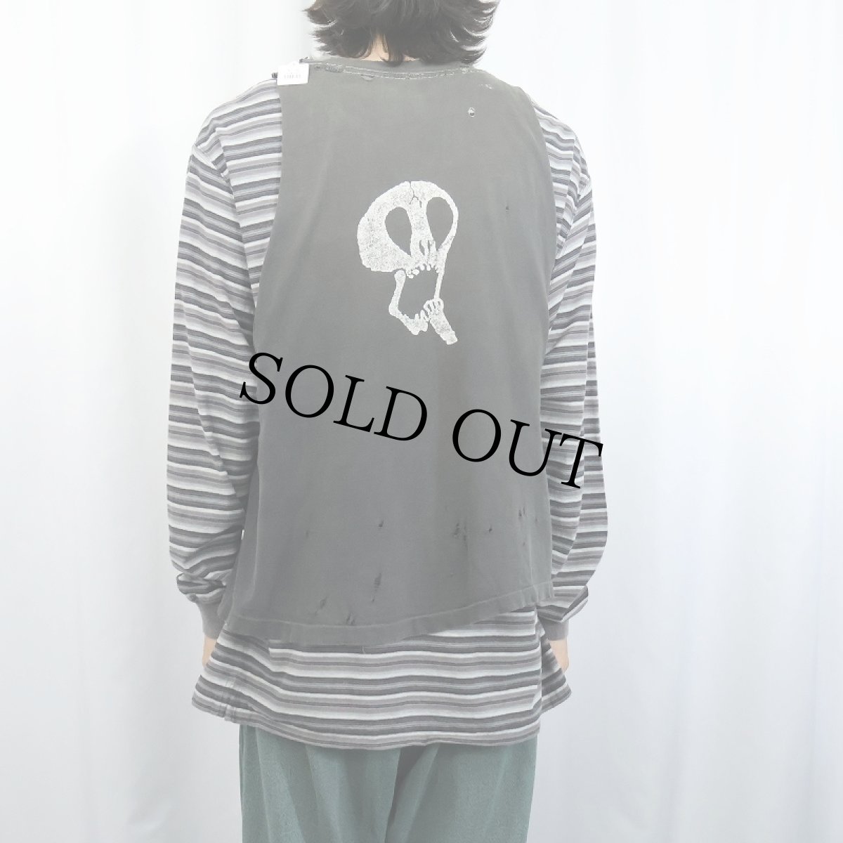 画像4: 90's Subhumans "The Day The Country Died" カットオフスリーブ パンクロックバンド プリントTシャツ BLACK (4)