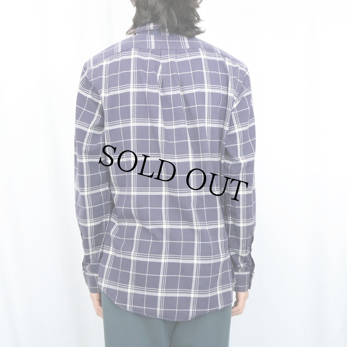 画像3: POLO Ralph Lauren チェック柄 コットンシャツ NAVY L (3)