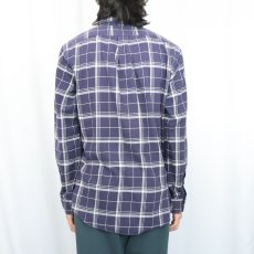 画像3: POLO Ralph Lauren チェック柄 コットンシャツ NAVY L (3)