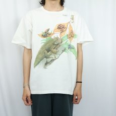 画像2: 90's KONDA-MAZZOTTA カエルプリントTシャツ (2)