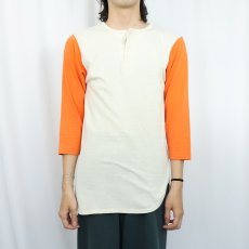 画像2: 70〜80's ヘンリーネック ベースボールTシャツ (2)