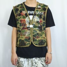 画像2: 70's SAFTBAK ダックハンターカモ柄 メッシュハンティングベスト M (2)