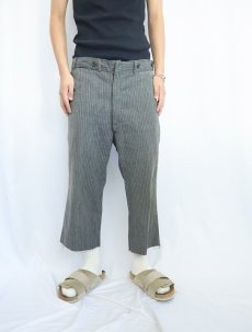 画像2: UNKNOWN EURO ストライプ柄 ワークパンツ W39 (2)