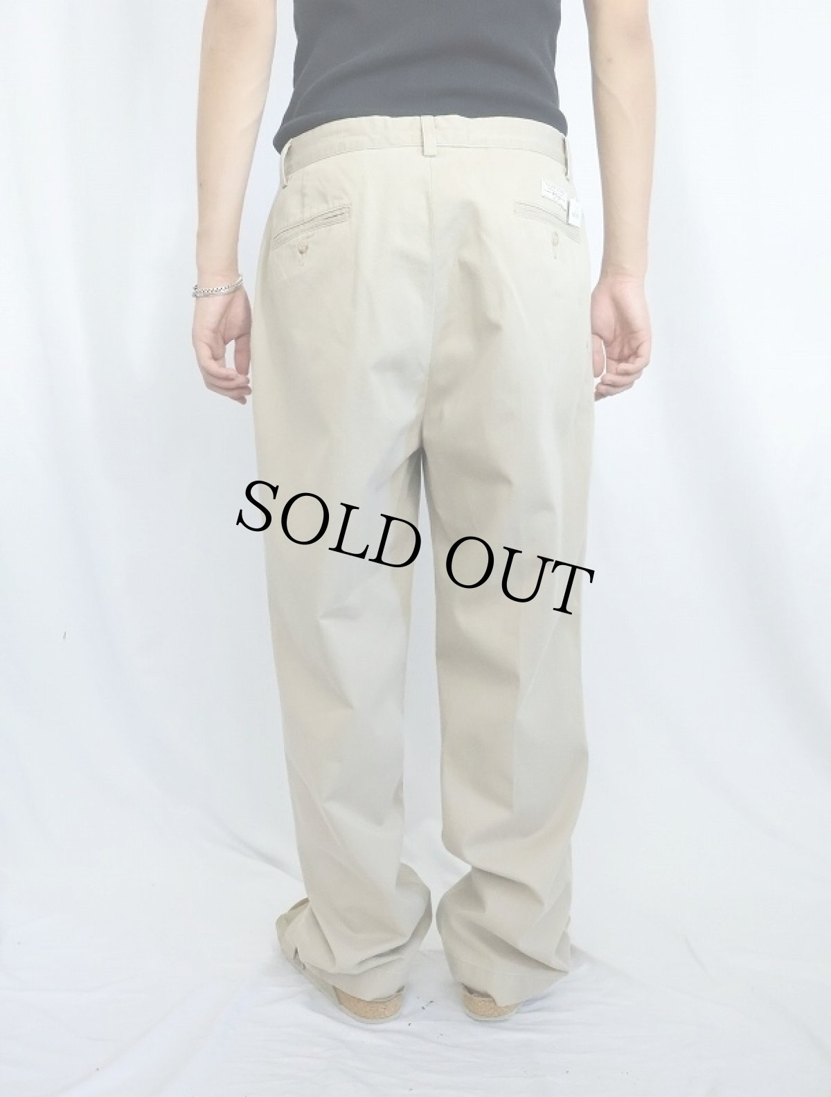画像3: POLO Ralph Lauren "POLO CHINO" 2タック コットンチノトラウザーズ W33 (3)