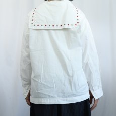 画像4: 50's〜 PAUL JONES 星刺繍入り コットンセーラーシャツ SIZE18 (4)