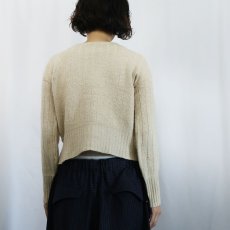 画像3: 〜60's GLENMAR リブ編み ボートネック ウールニットセーター (3)