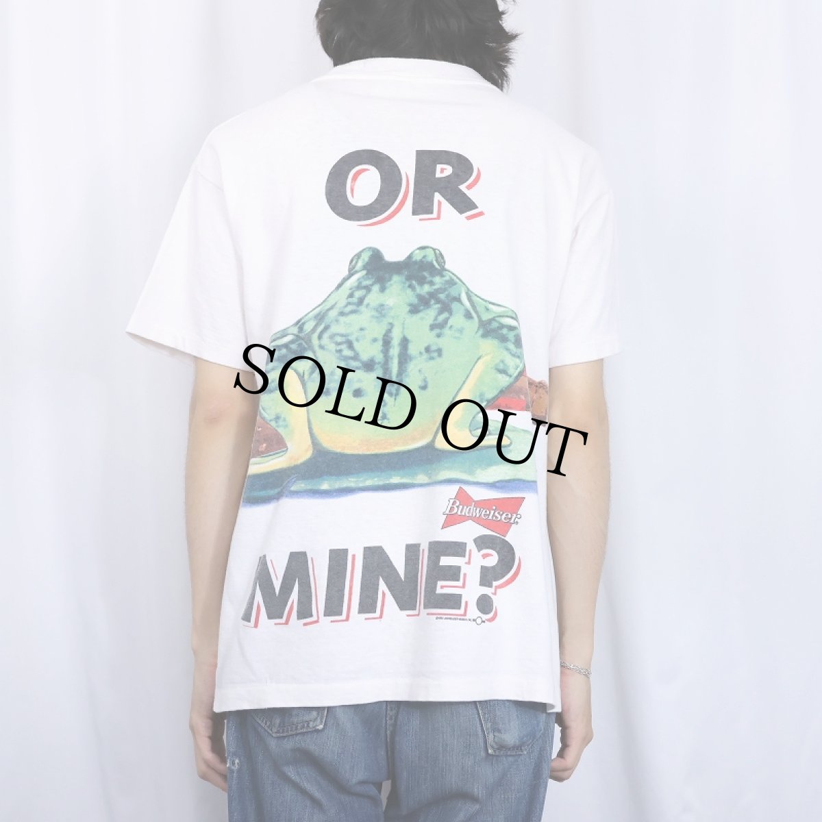 画像4: 90's Budweiser "YOUR PAD OR MINE?" ビールメーカープリントTシャツ XL (4)