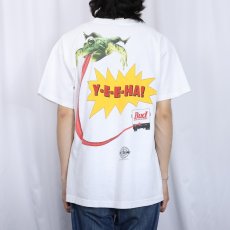 画像4: 90's Budweiser USA製 "Y-E-E-HA!" ビールメーカープリントTシャツ L (4)