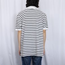 画像3: POLO Ralph Lauren ロゴ刺繡 ボーダー柄 パイルポロシャツ L (3)