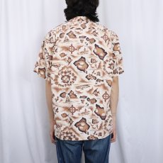 画像3: 70's Fashions of Hawaii HAWAII製 オールオーバーパターン コットンハワイアンシャツ  (3)