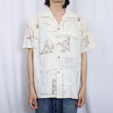 画像2: 70〜80's HIS ROYAL HIGHNESS HAWAII 総柄 コットンオープンカラーシャツ (2)