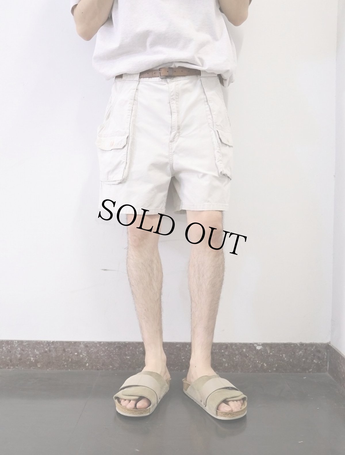 画像2: 80's BANANA REPUBLIC コットンカーゴショーツ SIZE36 (2)