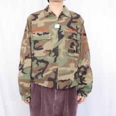 画像3: 80's U.S.M.C. "MARINE BARRACKS COMPANY B WARRIORS" ウッドランドカモ柄 スーベニアジャケット (3)