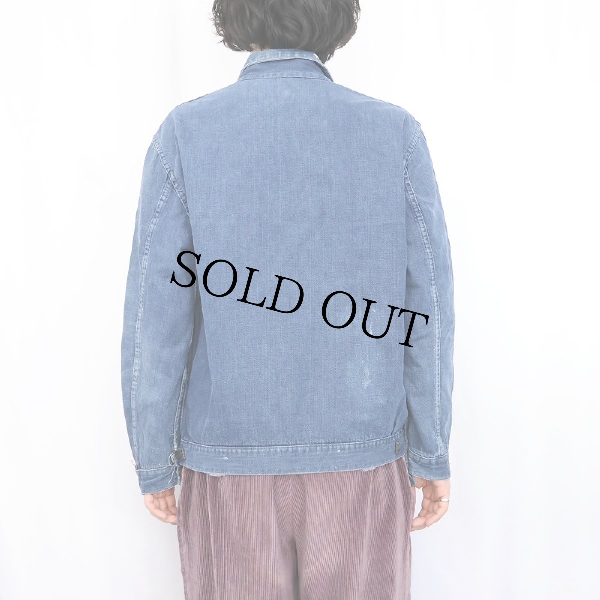 画像3: 〜70's UNKNOWN 裏ネル デニムカバーオール (3)