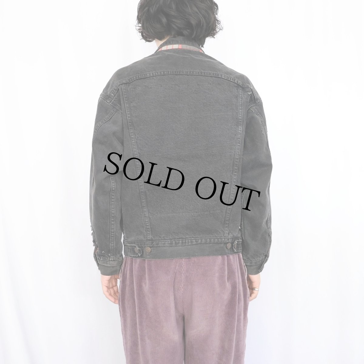 画像3: 80〜90's Levi's ブランケットライナー ブラックデニムジャケット (3)