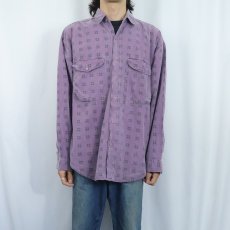 画像2: 90's〜 SHAH SAFARI 総柄 コットンシャツ XL (2)