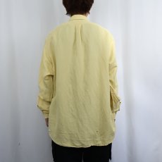 画像3: Ralph Lauren "BLAKE" シルク×リネンボタンダウンシャツ L (3)
