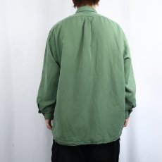 画像3: Ralph Lauren "BLAKE" シルク×リネンボタンダウンシャツ L (3)