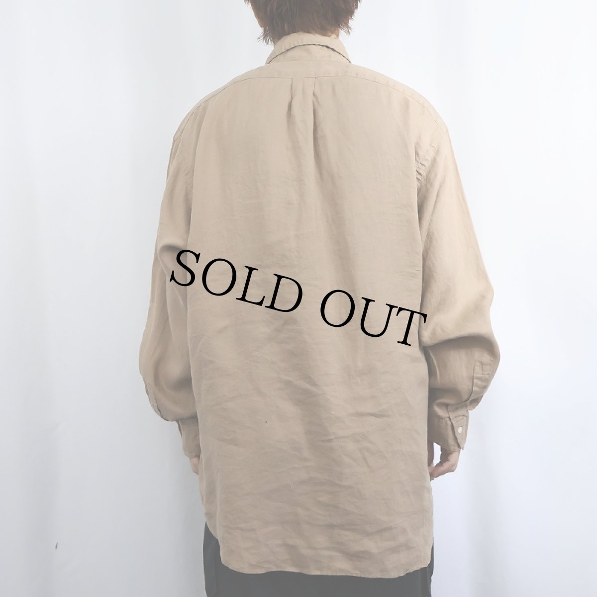 画像3: 90's Ralph Lauren リネンボタンダウンシャツ XL (3)