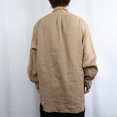 画像3: 90's Ralph Lauren リネンボタンダウンシャツ XL (3)