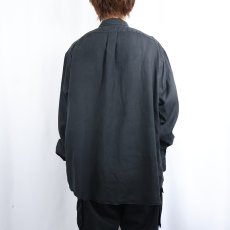 画像3: Ralph Lauren "CLASSIC FIT" ロゴ刺繍 リネンボタンダウンシャツ BLACK XXL (3)
