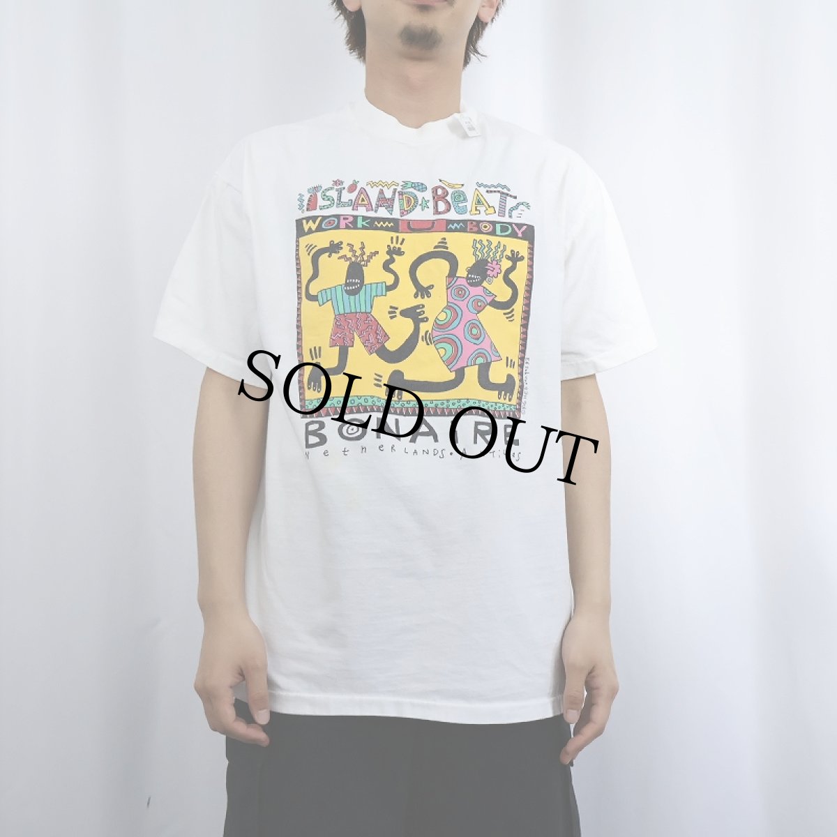 画像2: 90's BIG HED "BONAiRE" アートプリントTシャツ L (2)