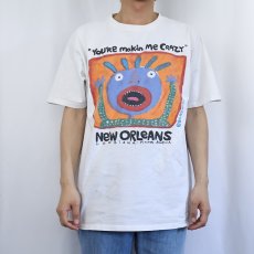 画像2: 90's BIG HED "YOU'RE MAKIN ME CRAZY" アートプリントTシャツ L (2)