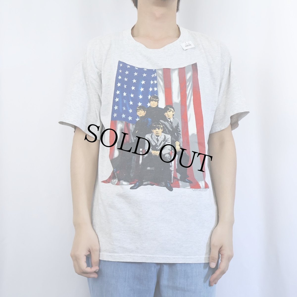 画像2: 90's THE BEATLES ロックバンドTシャツ L (2)
