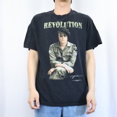 画像2: 90's JOHN LENNON "REVOLUTION" ミュージシャンTシャツ (2)