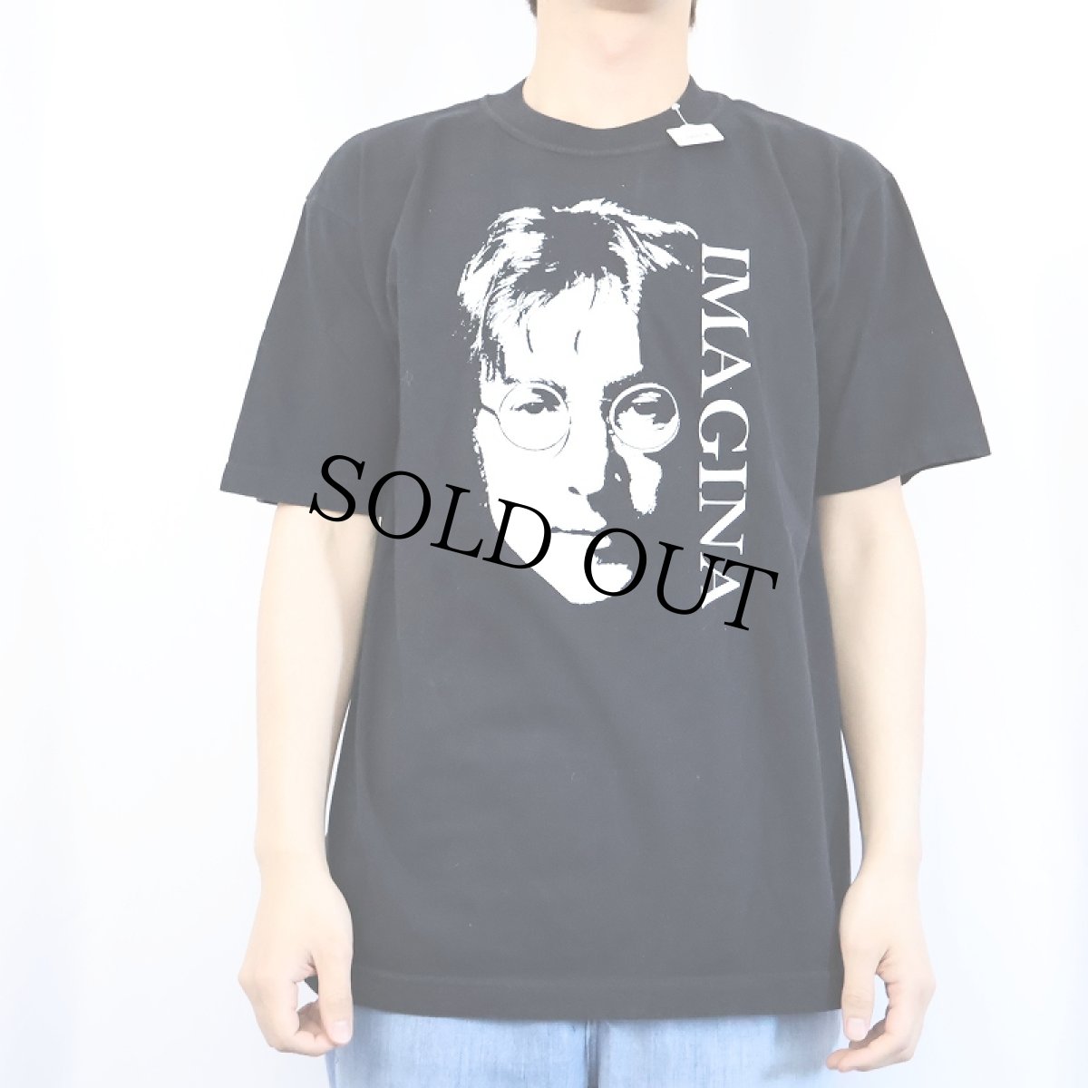 画像2: 90's JOHN LENNON USA製 "IMAGINE" ミュージシャンプリントTシャツ L (2)