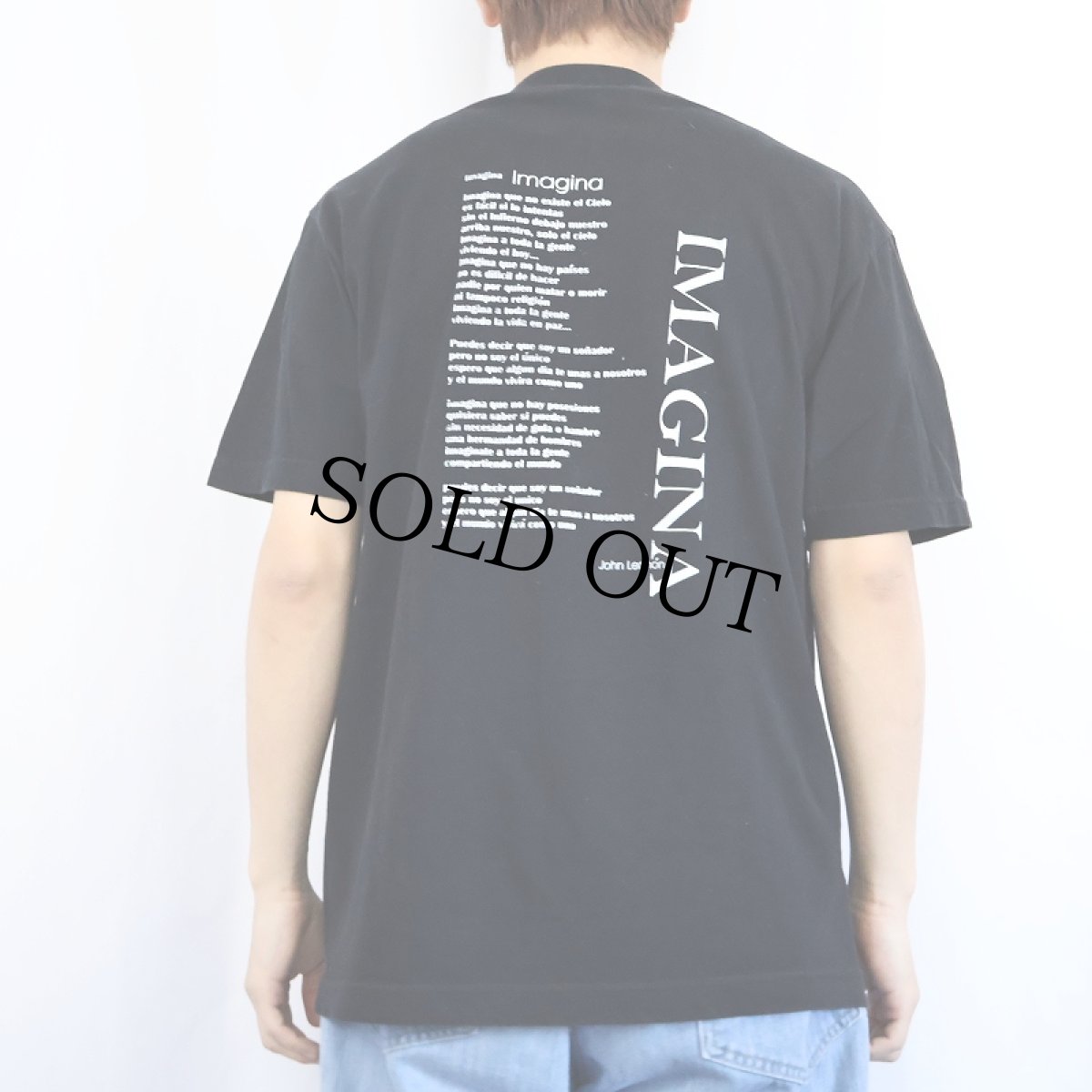 画像3: 90's JOHN LENNON USA製 "IMAGINE" ミュージシャンプリントTシャツ L (3)