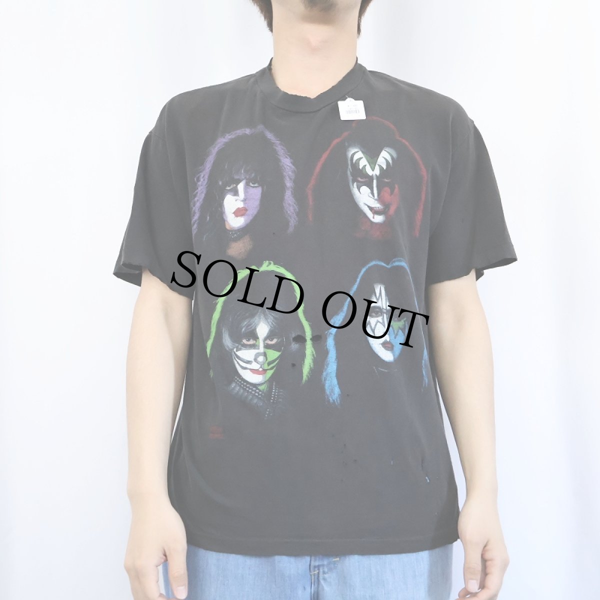 画像2: 90's KISS USA製 ハードロックバンドTシャツ L (2)