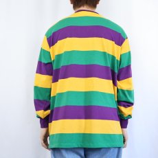 画像3: 90's "ACCENT ANNEX" USA製 マルチボーダー柄ロンT XXL (3)