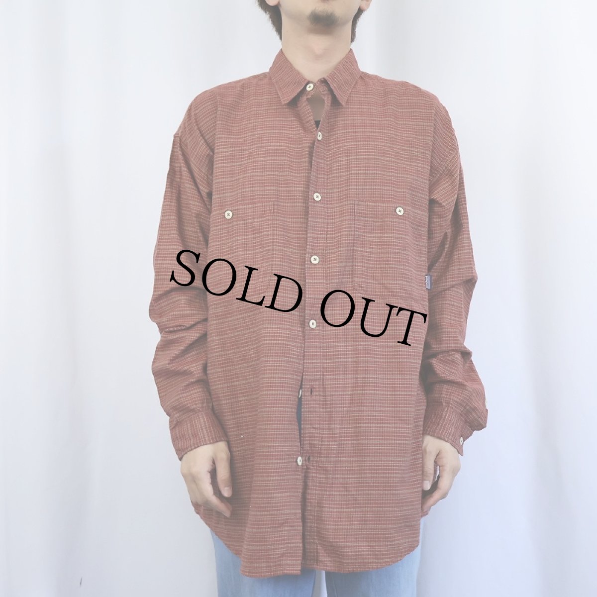 画像2: 2000's Patagonia "ORGANIC COTTON" チェック柄コットンシャツ L (2)
