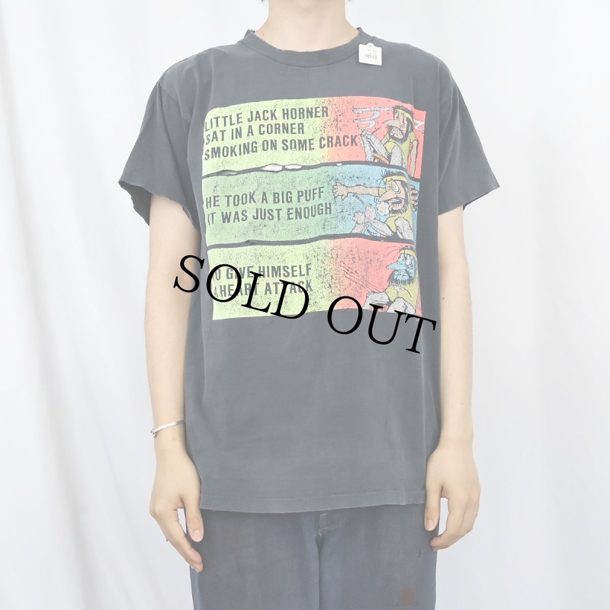 画像2: Jack Horner ”CRACL KILLS" ジョークプリントTシャツ BLACK (2)