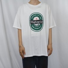 画像2: 90's "Highagain" メーカーパロディ ガンジャプリントTシャツ (2)