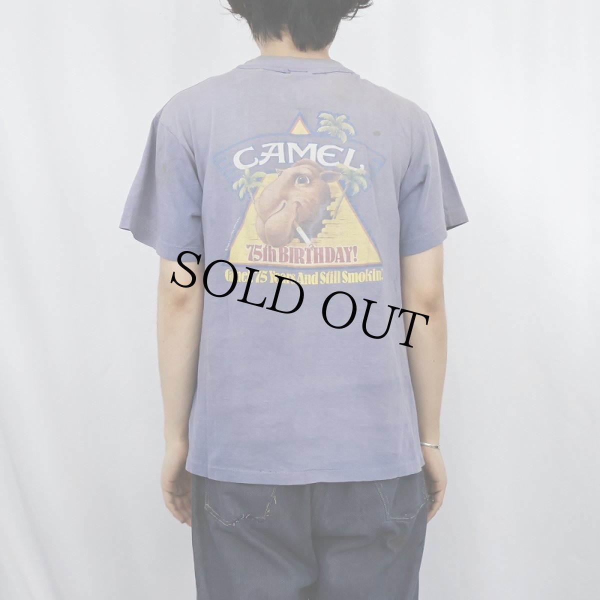 画像3: CAMEL タバコ企業 キャラクタープリントTシャツ (3)