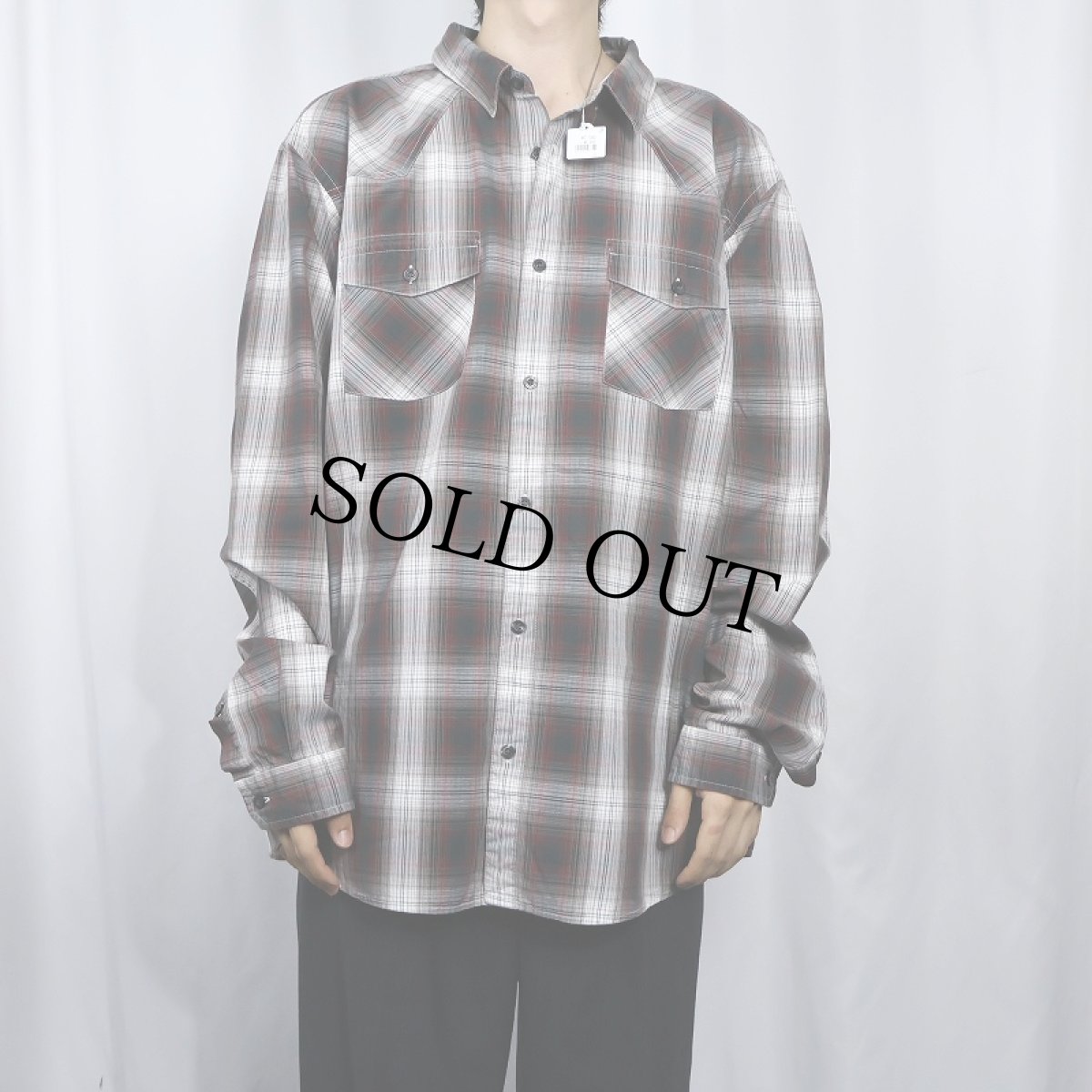 画像2: Patagonia オンブレーチェック柄 オーガニックコットンシャツ XL (2)