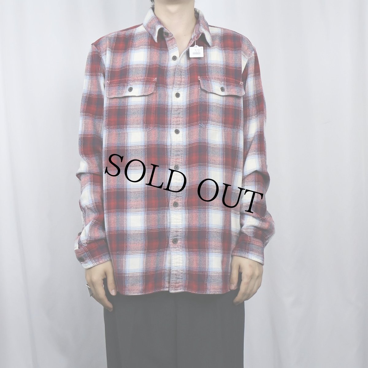 画像2: GAP × PENDLETON オンブレーチェック柄 ライトネルシャツ XL (2)