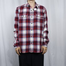 画像2: GAP × PENDLETON オンブレーチェック柄 ライトネルシャツ XL (2)