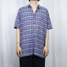 画像2: Patagonia チェック柄 オーガニックコットンシャツ L (2)