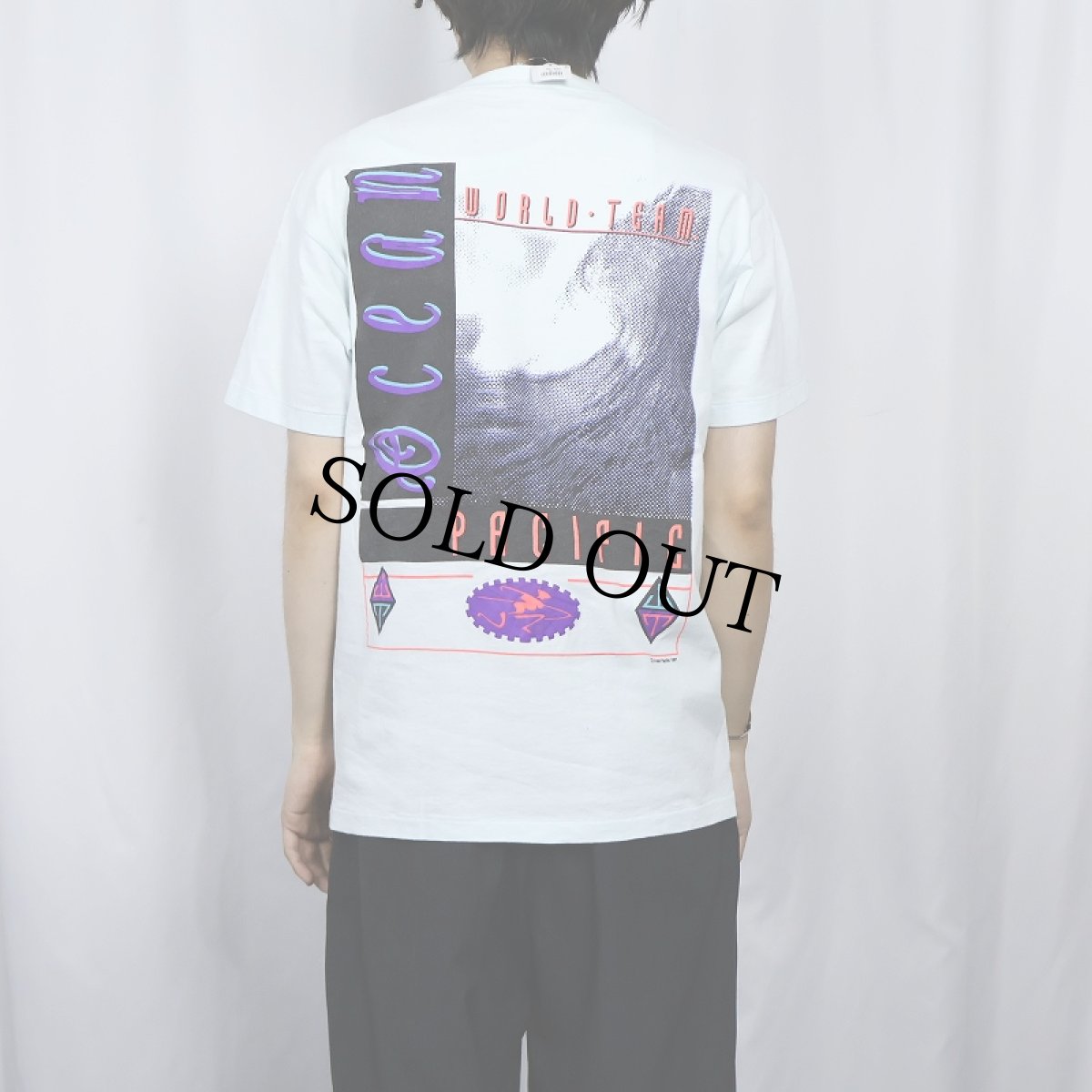 画像2: 90's Ocean Pacific USA製 プリントTシャツ M (2)