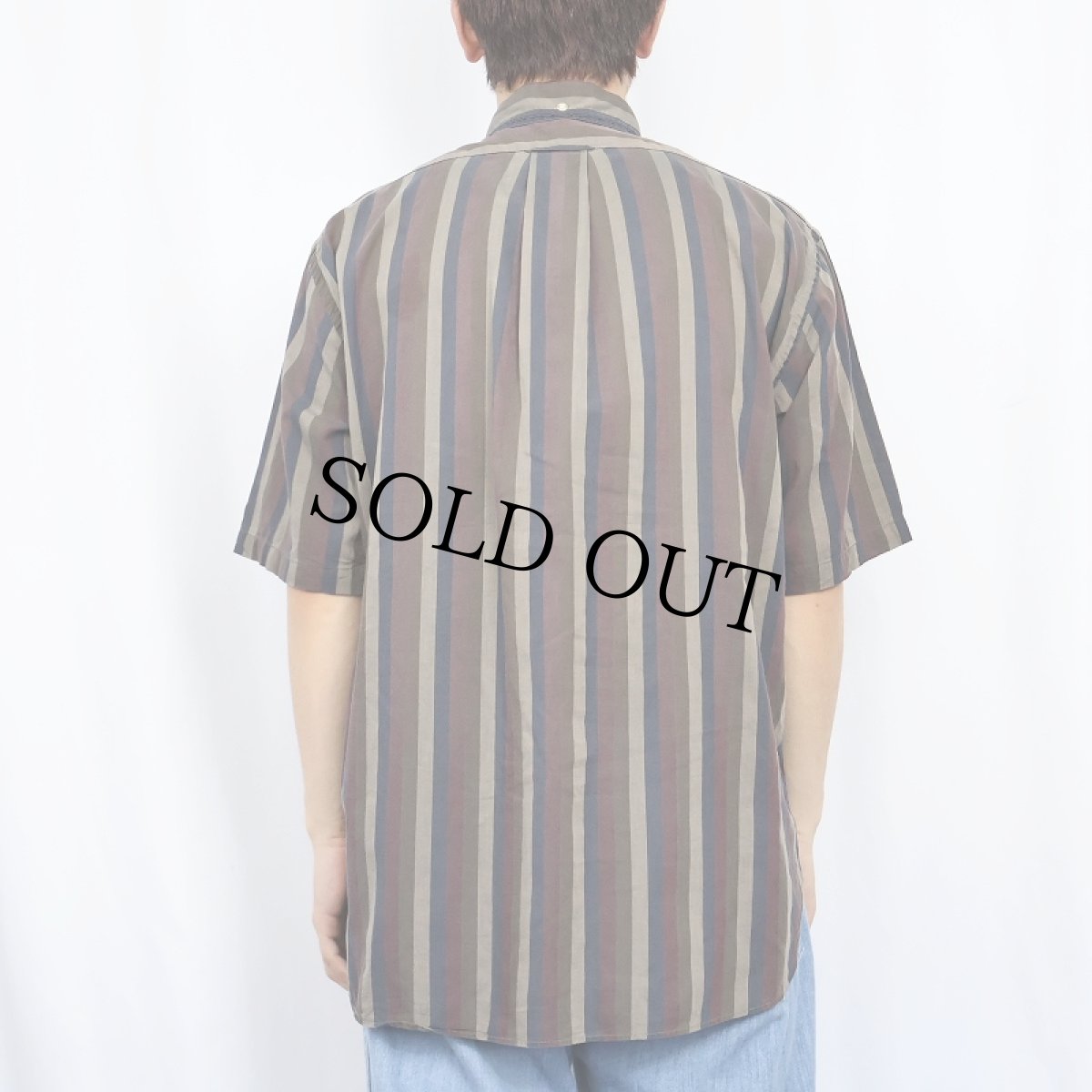 画像3: 60's ストライプ柄 3点留め ボタンダウンシャツ (3)