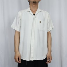 画像2: 60's King Louie "JACK RICHARDSON" チェーン刺繍 ボーリングシャツ M  (2)
